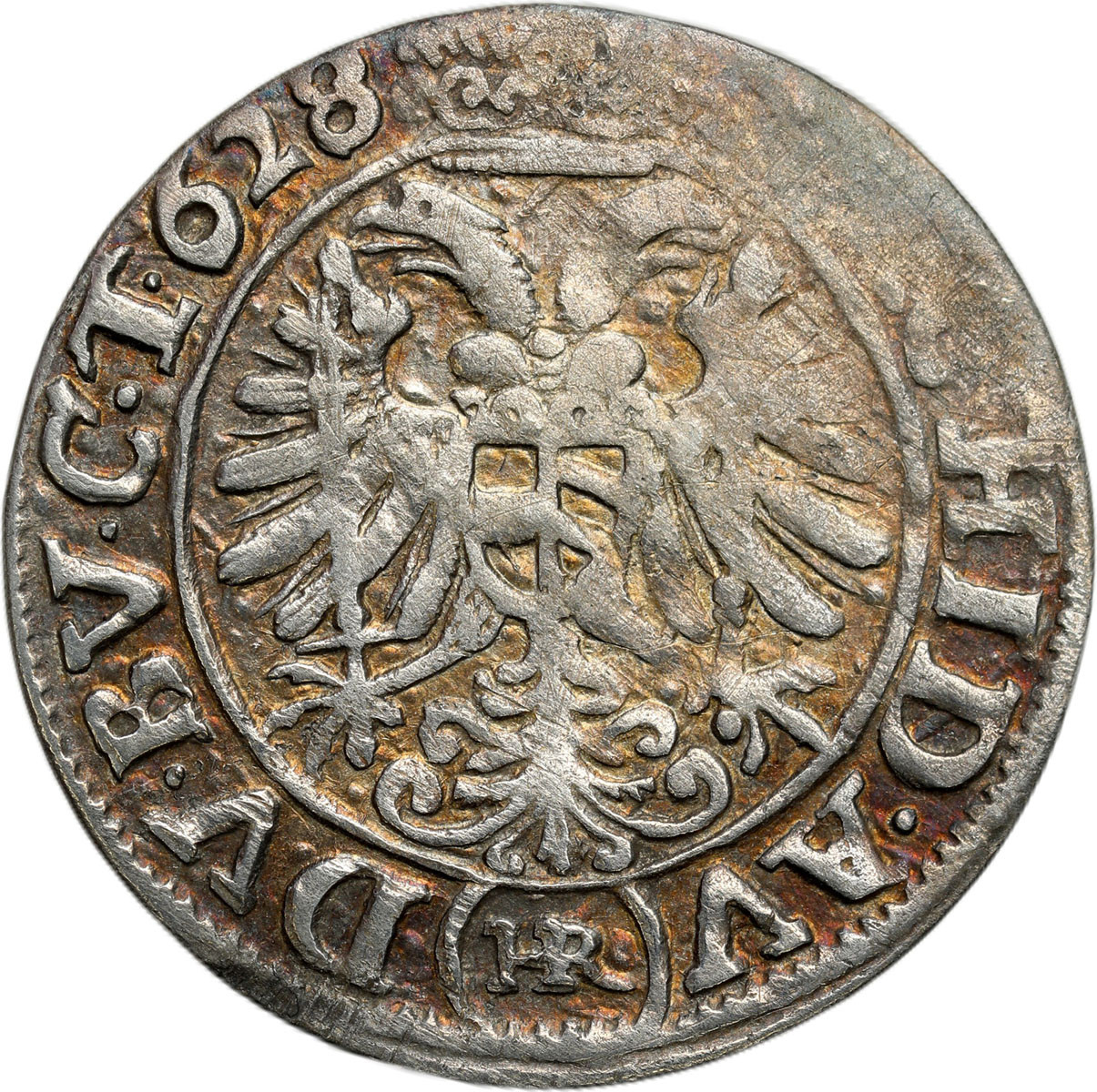 Śląsk, Ferdynand II (1619–1637). 3 krajcary 1628 HR, Wrocław
